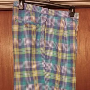 GAP Lightweight Pleated Plaid Shorts Size 32